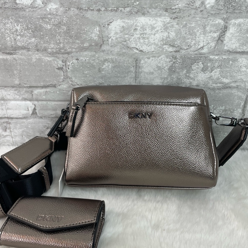 DKNY Metallic Bronze Tate Crossbody NWT